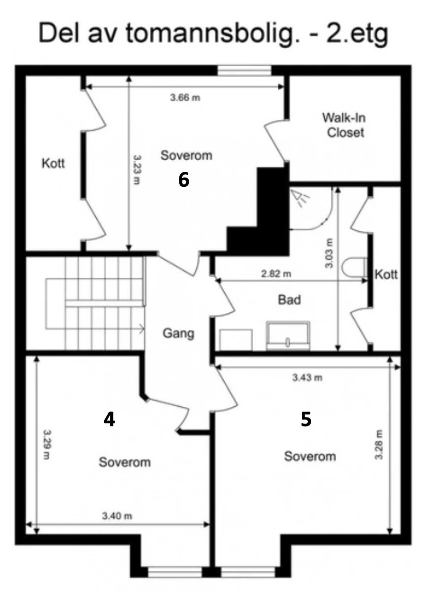 Planløsning 2. etg Galleribilde