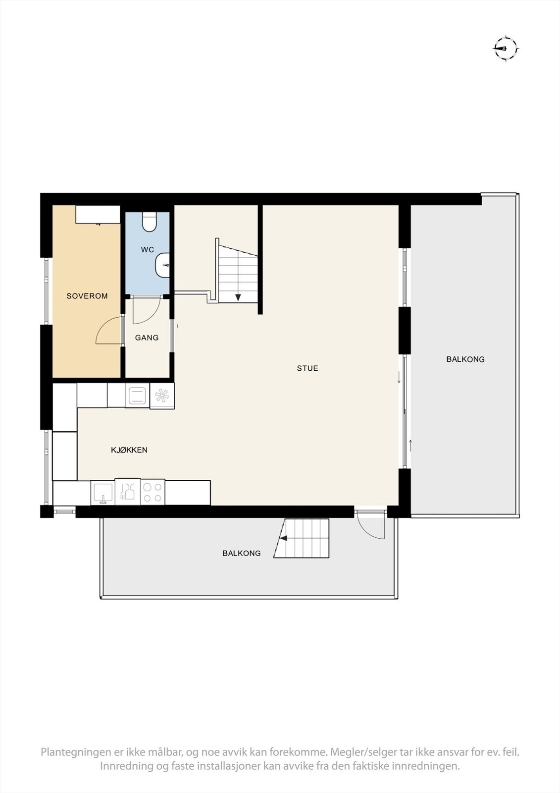 Plantegning av boligens 2. etasje. Galleribilde
