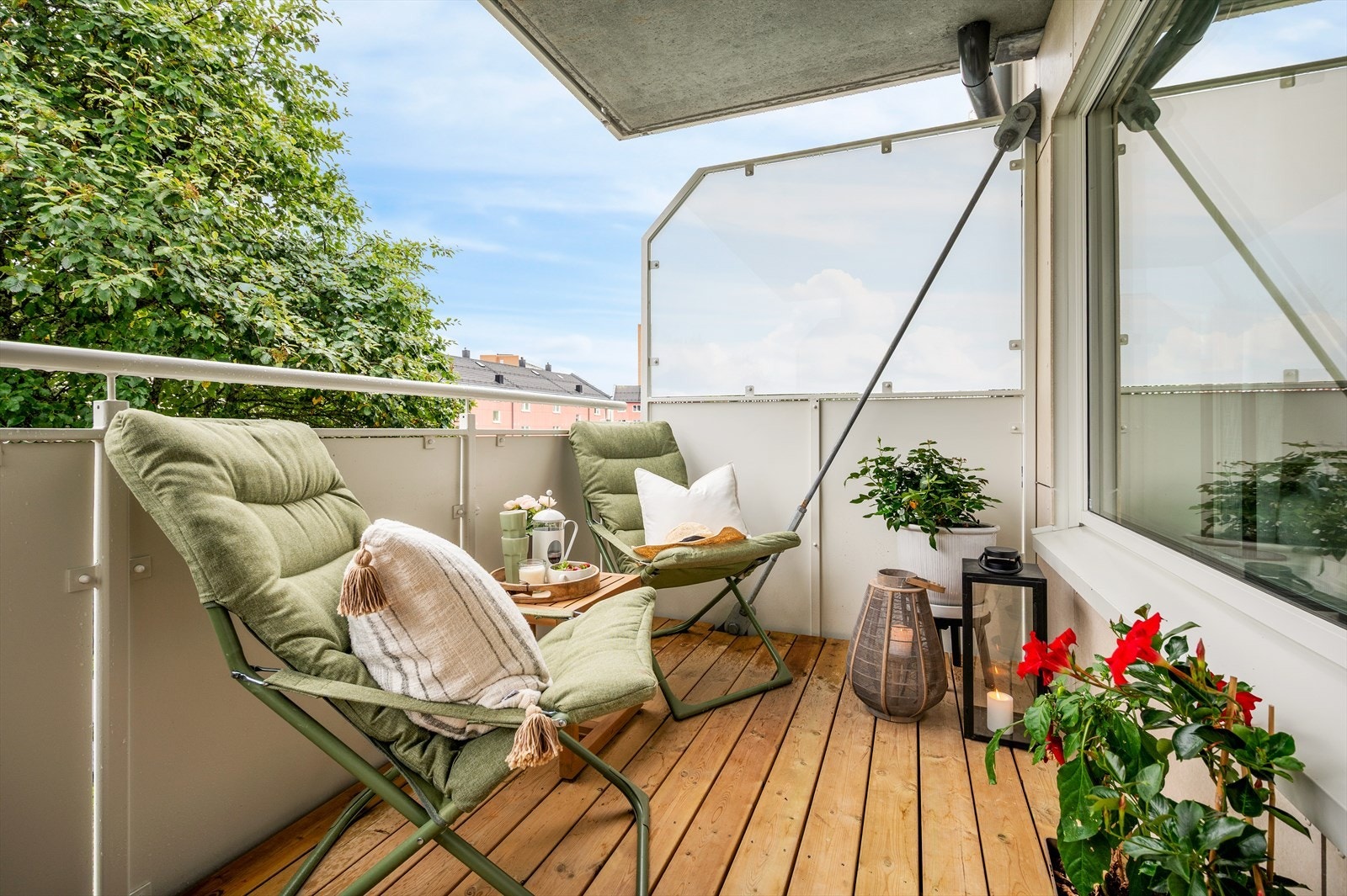 Balkongen er østvendt. Galleribilde