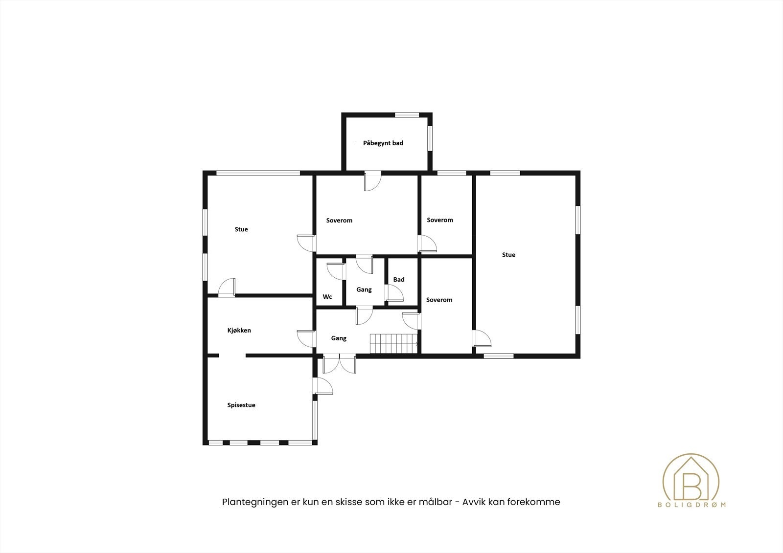Plantegning 1. etasje Galleribilde
