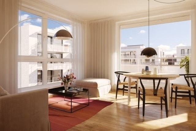 Stue med masse lys Galleribilde