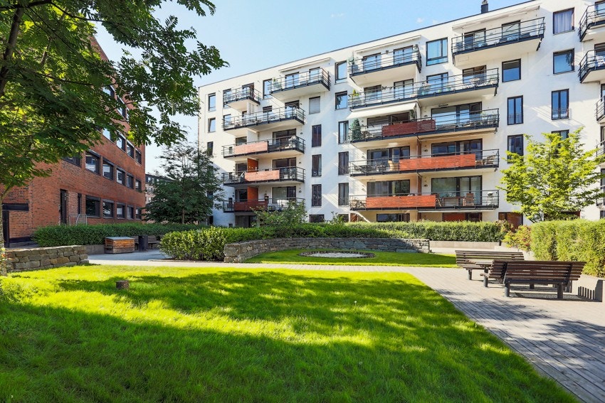 Fasade fra innvendige fellesarealer Galleribilde