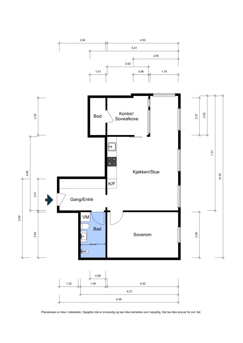 Planskisse Galleribilde