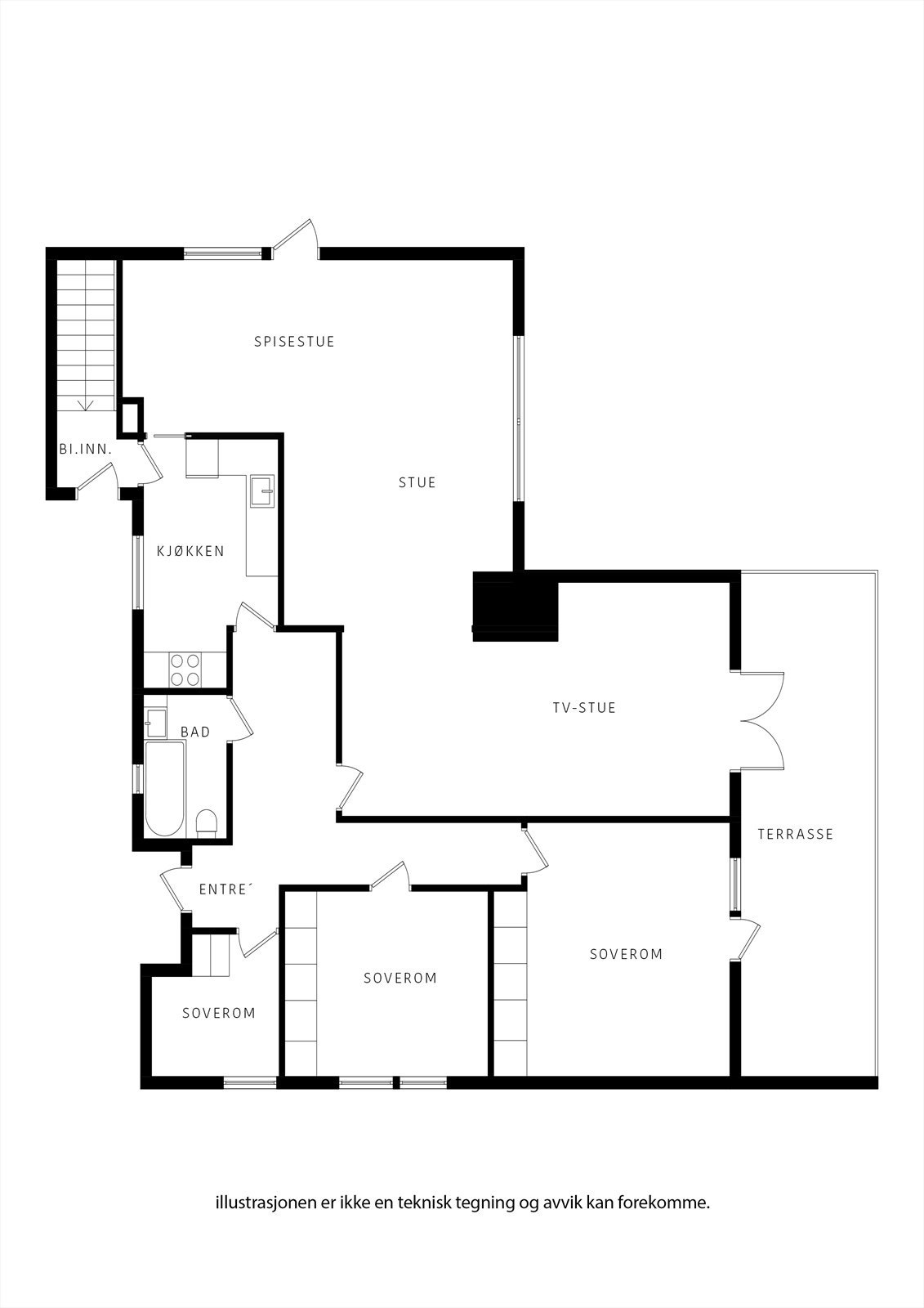 Hovebakken 41 etg1 2D Galleribilde