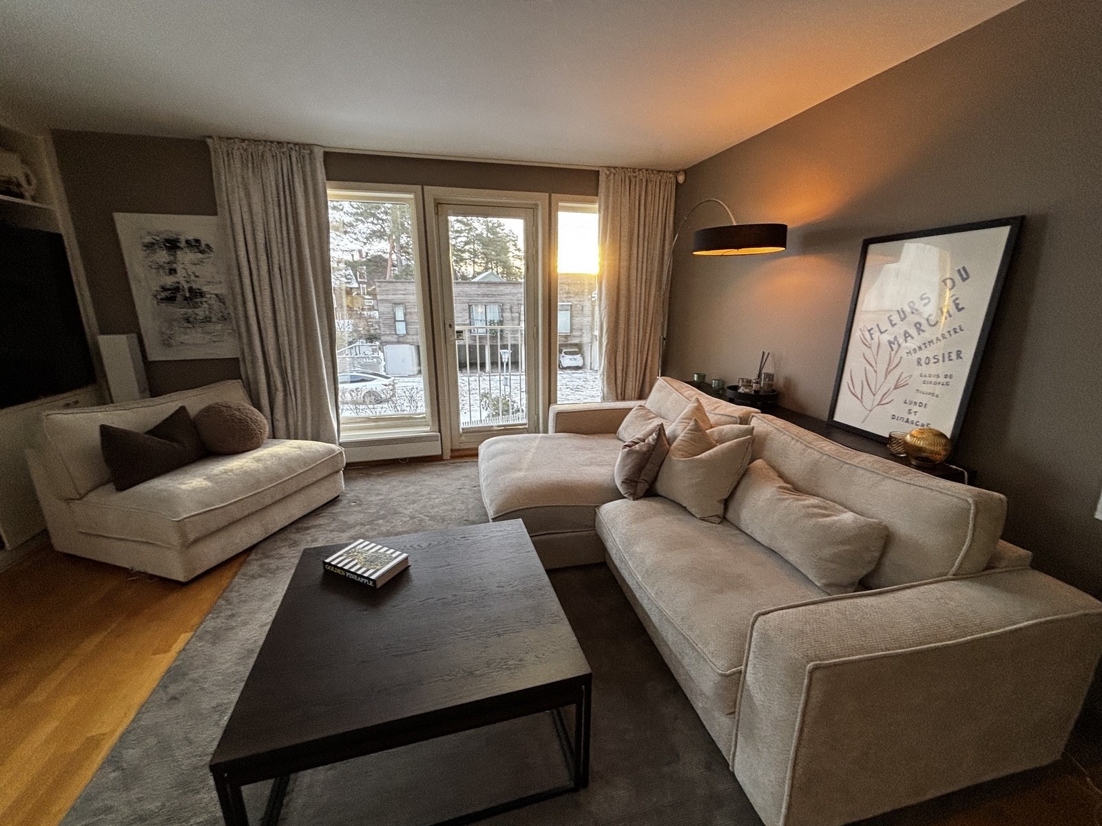 Utgang til fransk balkong fra stue Galleribilde