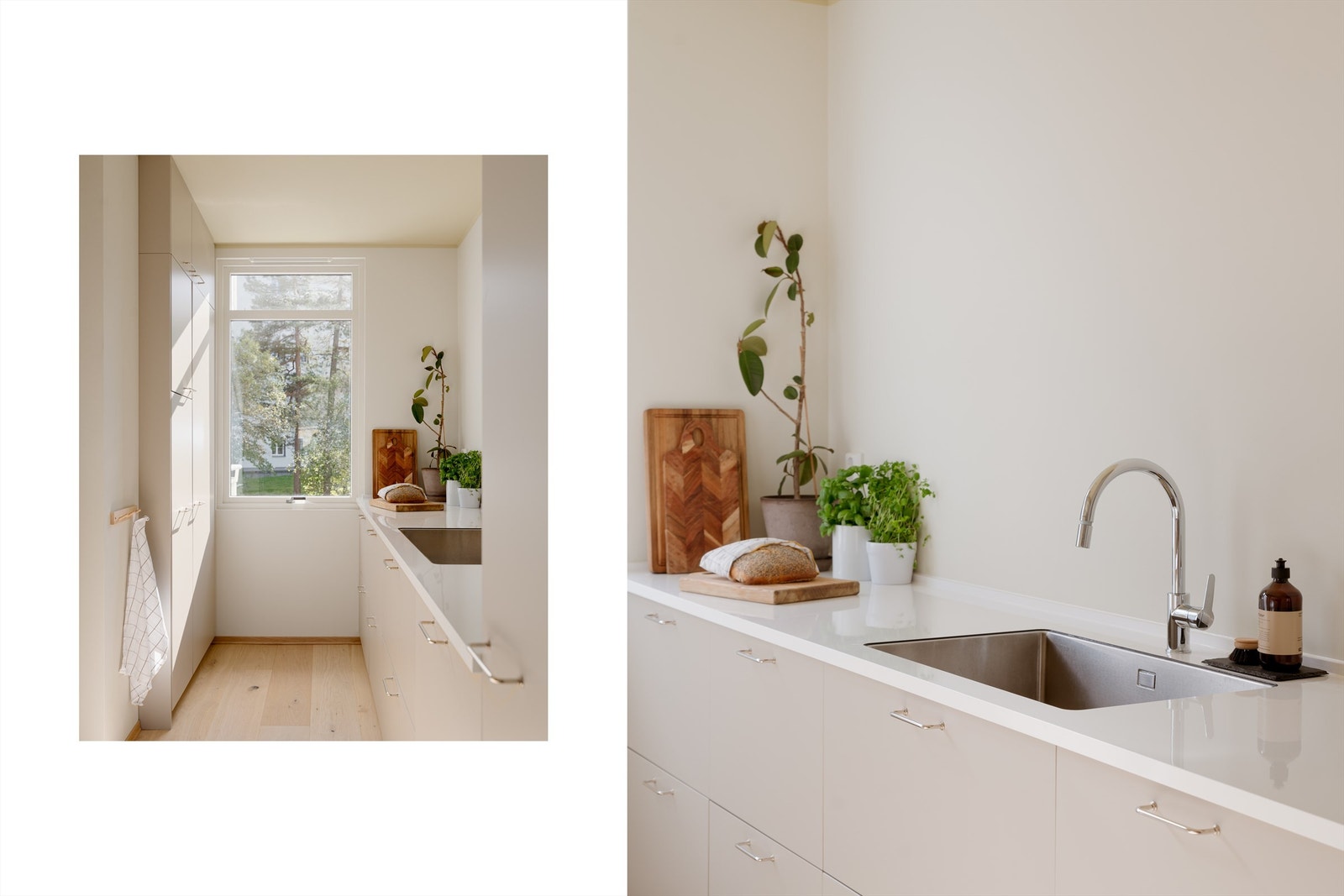 Det stilrene IKEA-kjøkkenet er gjennomtenkt og romslig. Her finner du selvsagt alle tenkelige hvitevarer integrert i innredningen - i tillegg til rikelig med oppbevaringsplass! Galleribilde