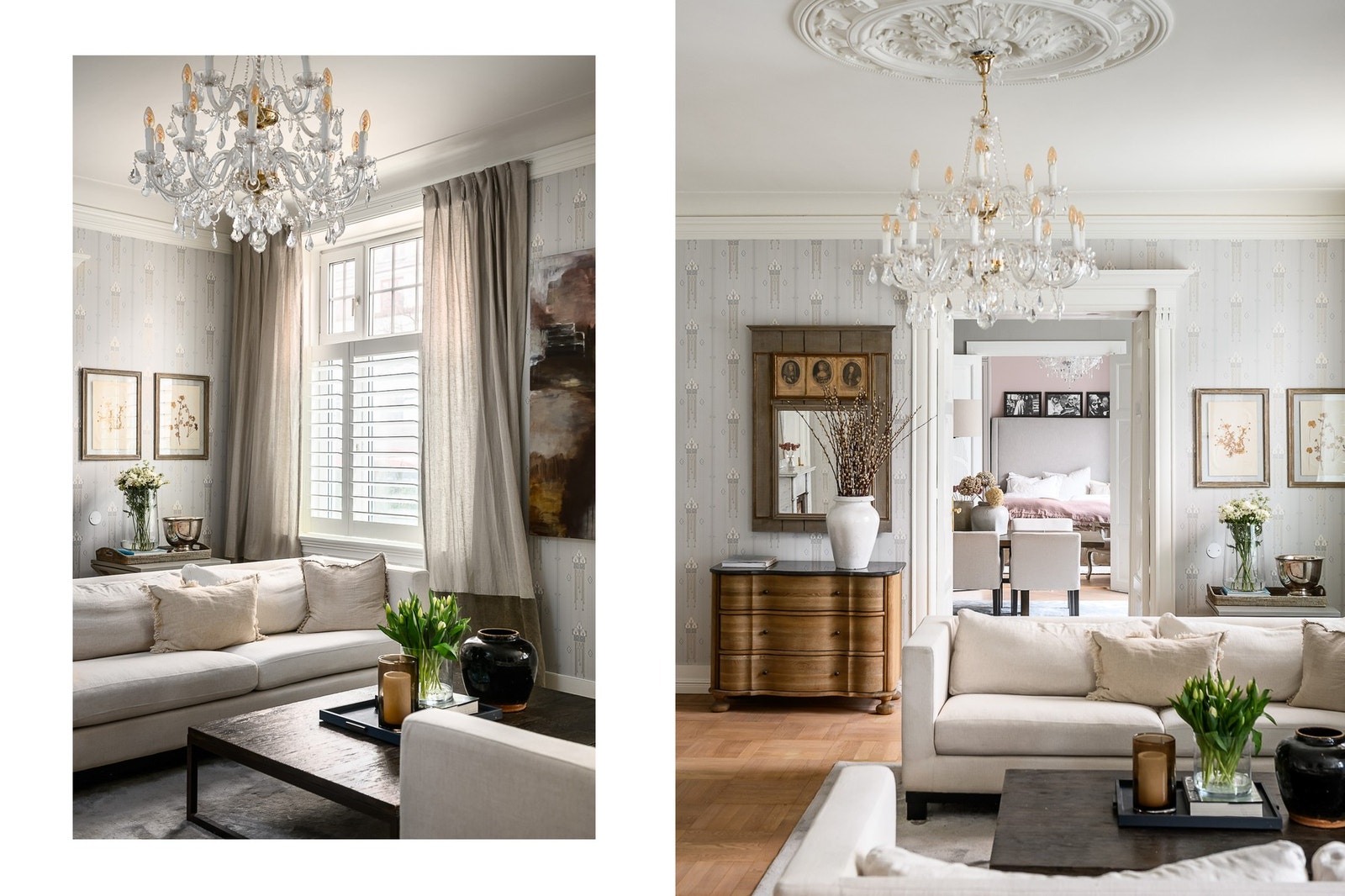 Med takhøyde på over 3 meter, får man en luftig og herskapelig romfølelse i boligen. Galleribilde