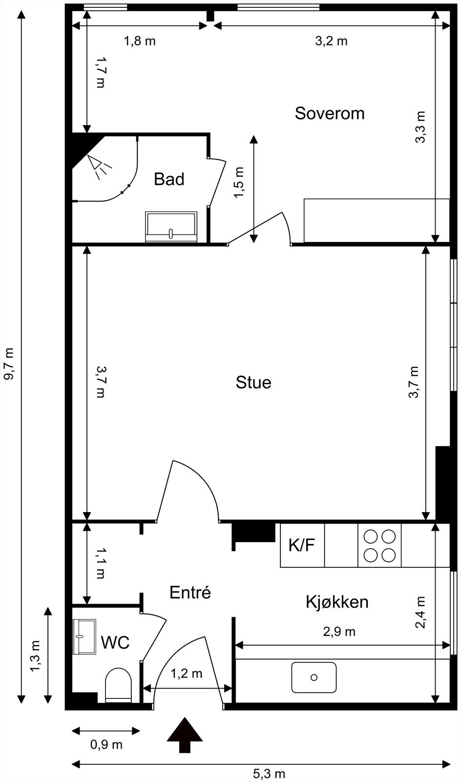 Plantegning til orientering. Galleribilde