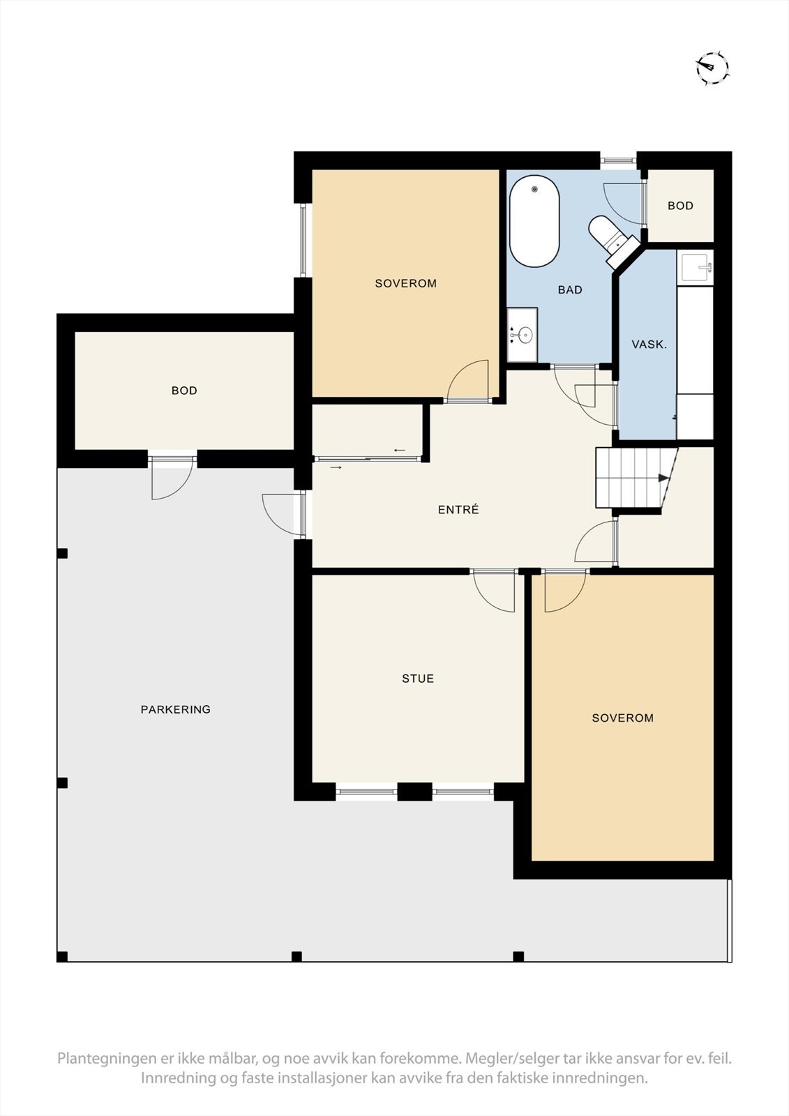 Plantegning, 1.etasje. Galleribilde