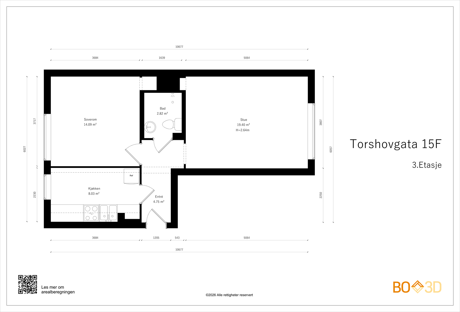 Plantegning - 3.etasje. Galleribilde
