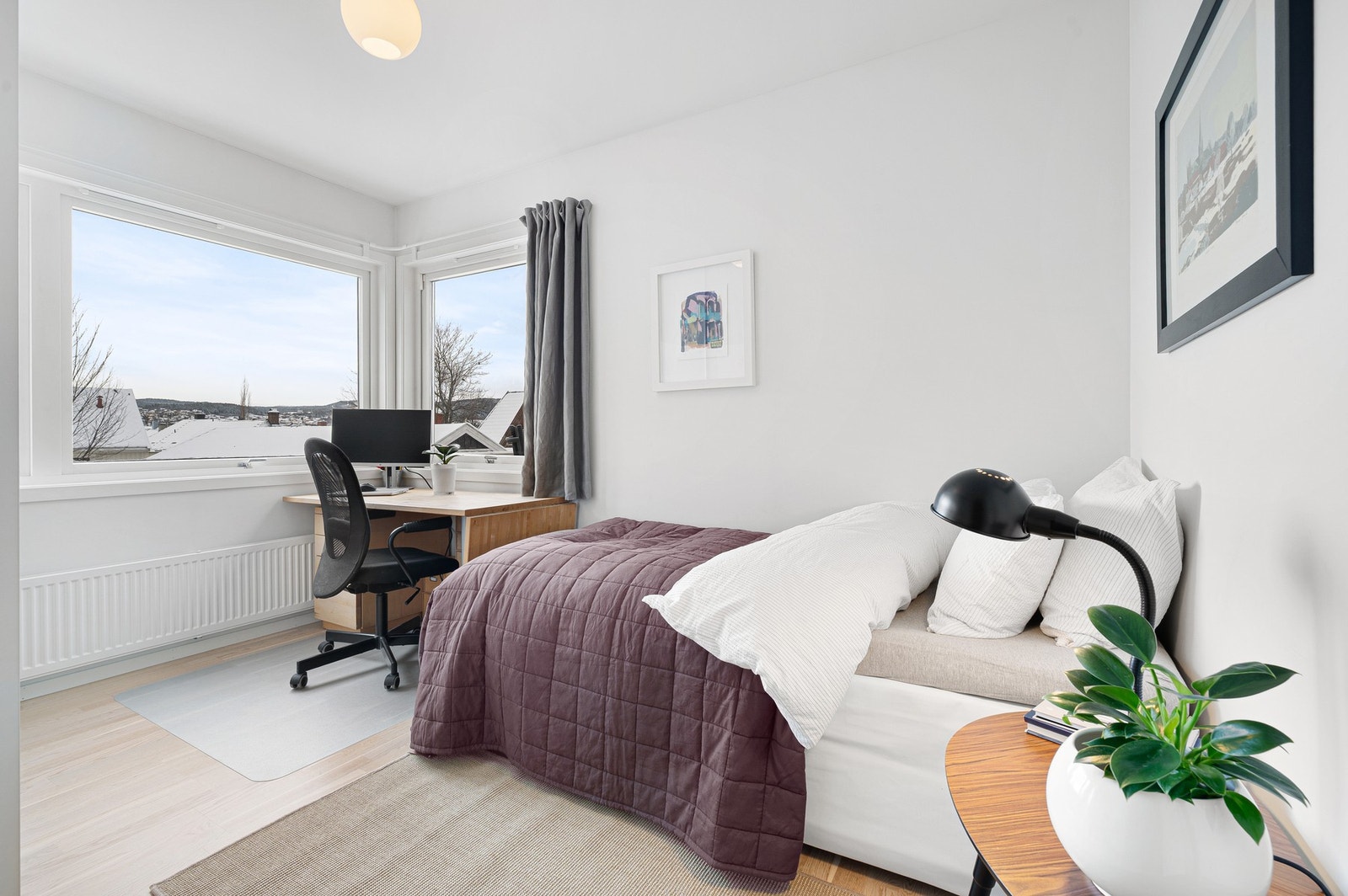 Soverom på 9,6 kvadratmeter. Galleribilde