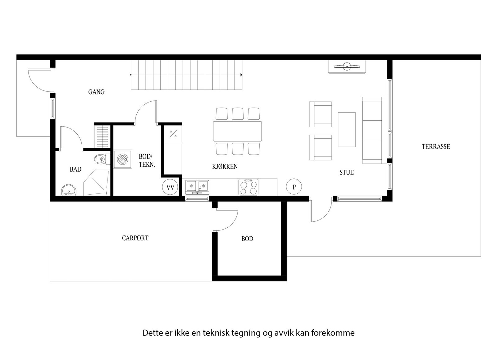 Planløsning 1. etg Galleribilde