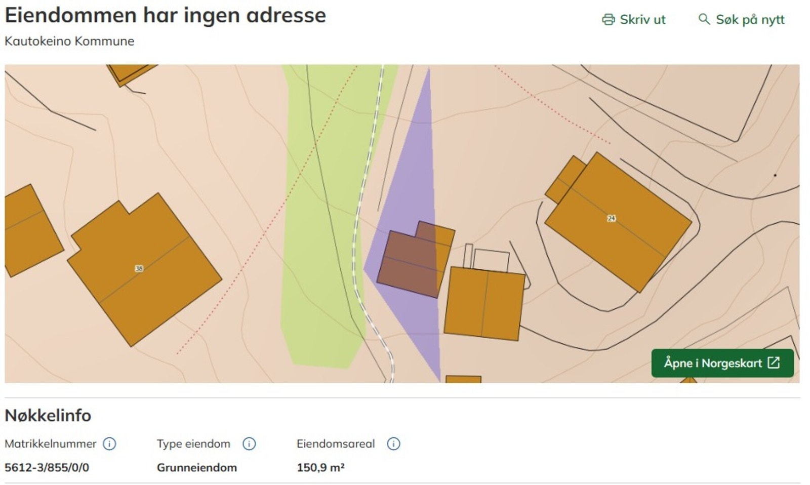 Tilleggstomt som er kjøpt opp - eiet. Galleribilde
