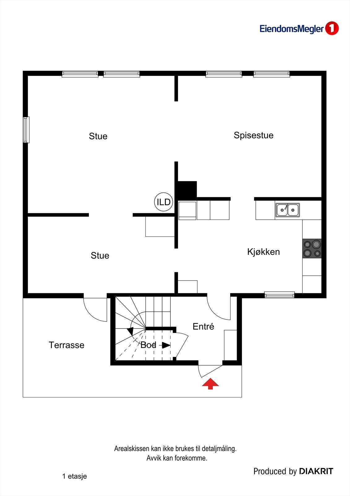 Plantegning 1. etasje. Galleribilde