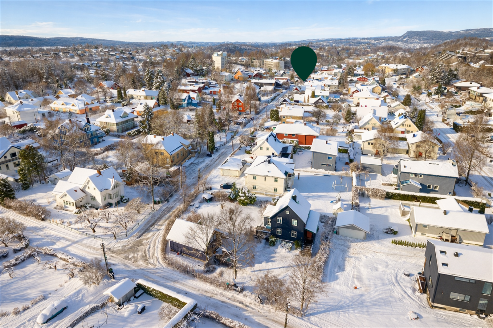 T-banen finner du i starten på Myrvangveien. Få minuter bort. Galleribilde