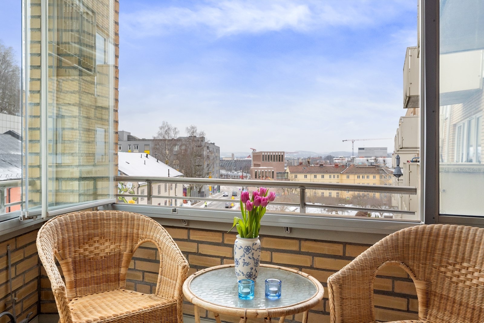 Hyggelig utsyn fra balkong Galleribilde