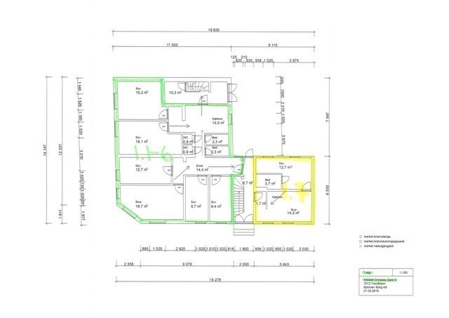Leiligheten er merket 1.1-6 på plantegningen Galleribilde