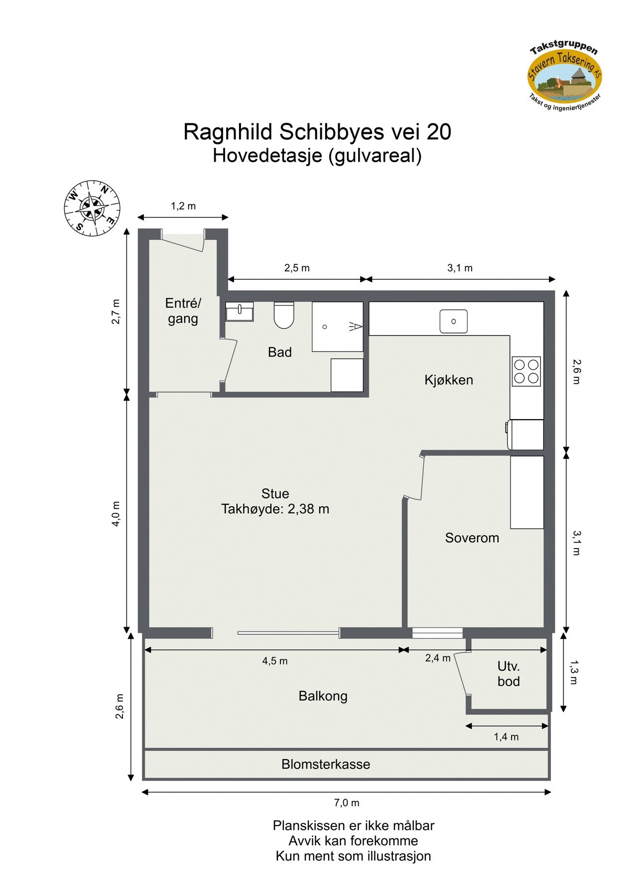 Boligens plantegning. Galleribilde