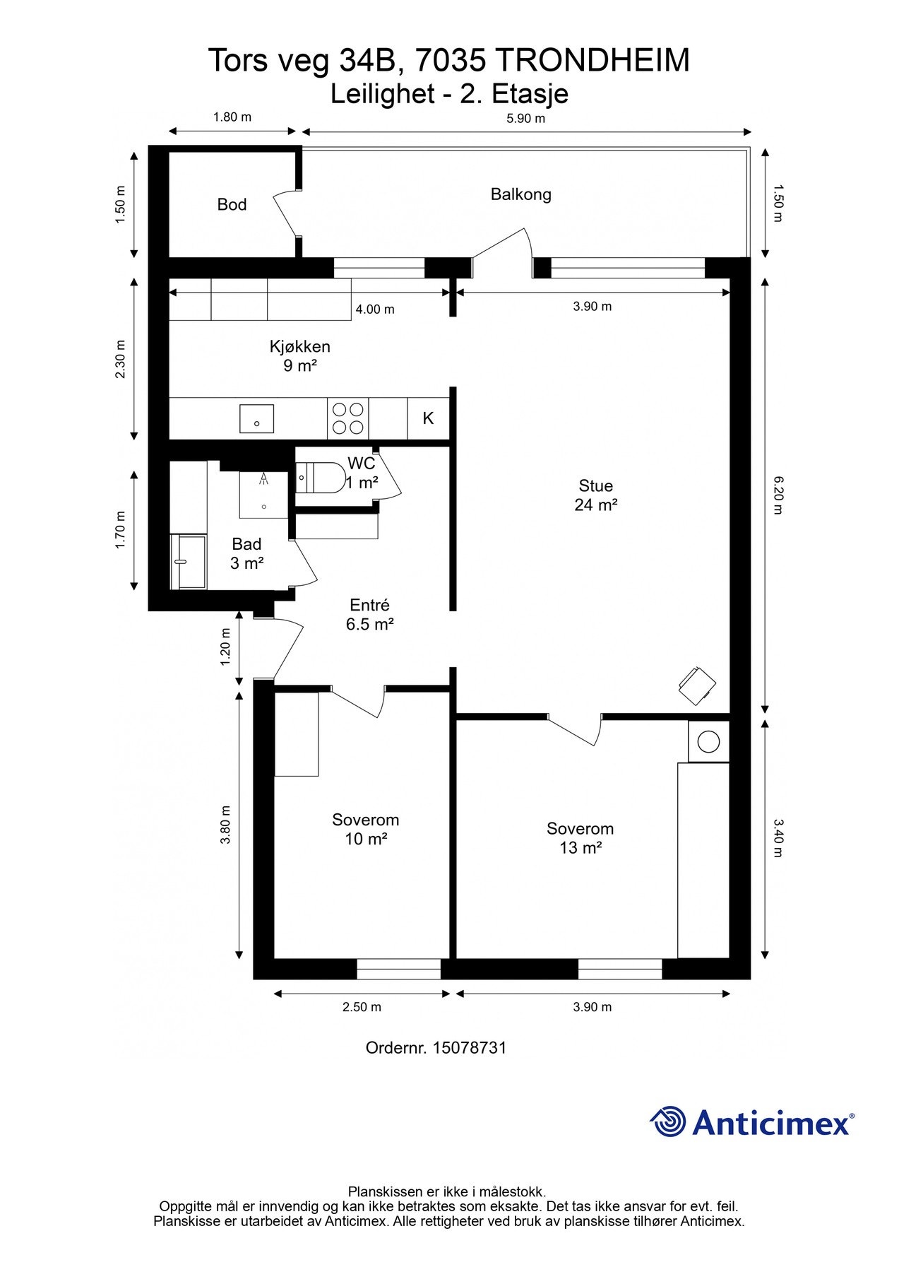 Plantegning - 2. etasje. Galleribilde