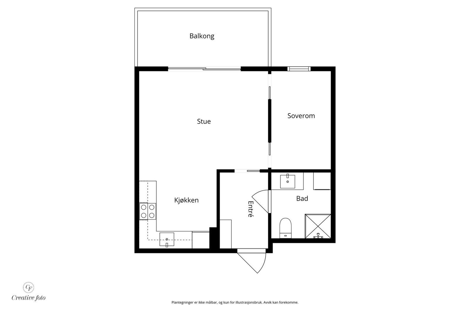 Plantegning - ikke målbar. Galleribilde