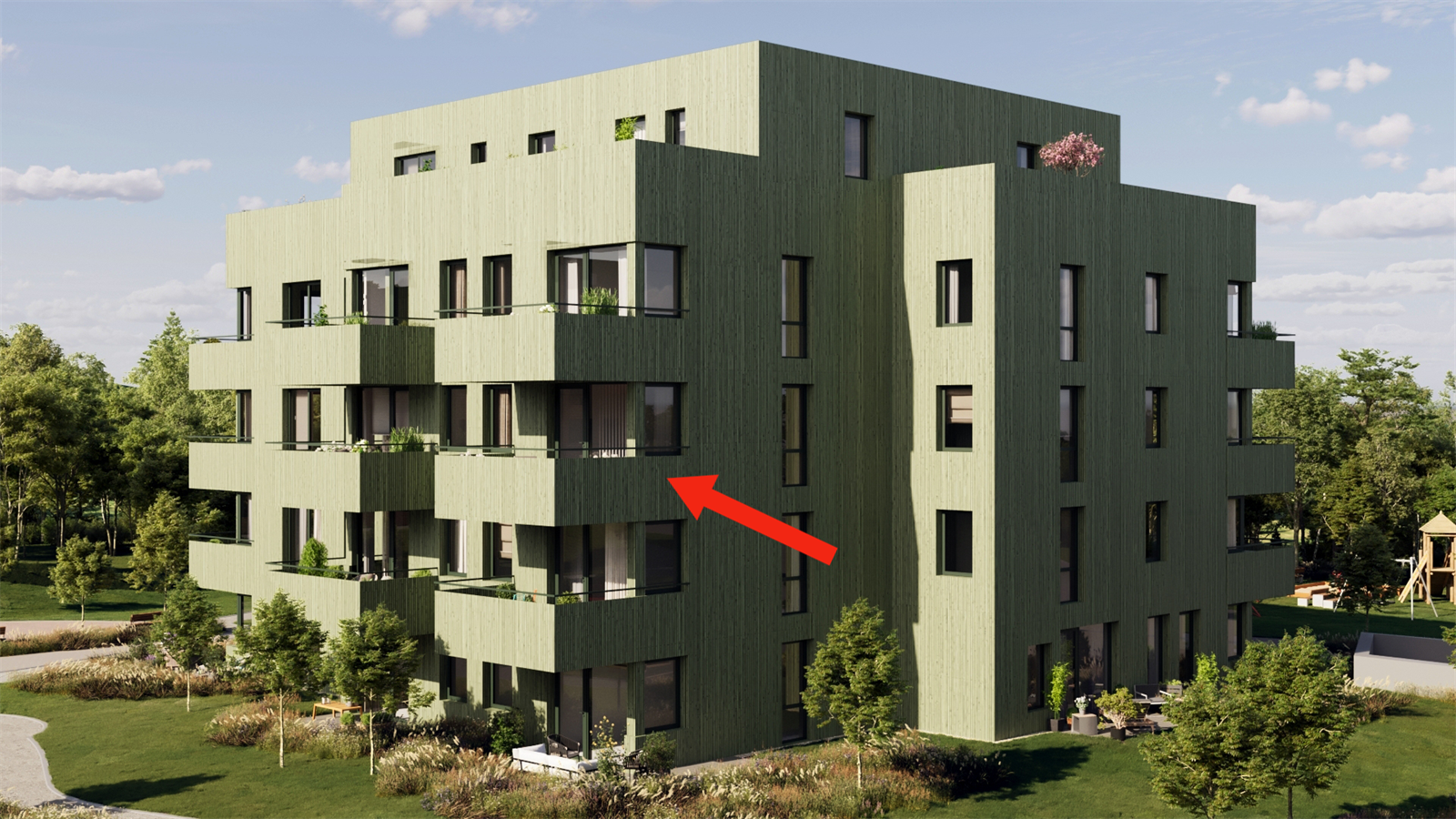 Leiligheten vil bli omtrent 43 m² og holde en gjennomgående pen standard med blant annet 1-stavs parkett, HTH kjøkken og oppholdsrom malt i tidsriktige og lune farger. Galleribilde