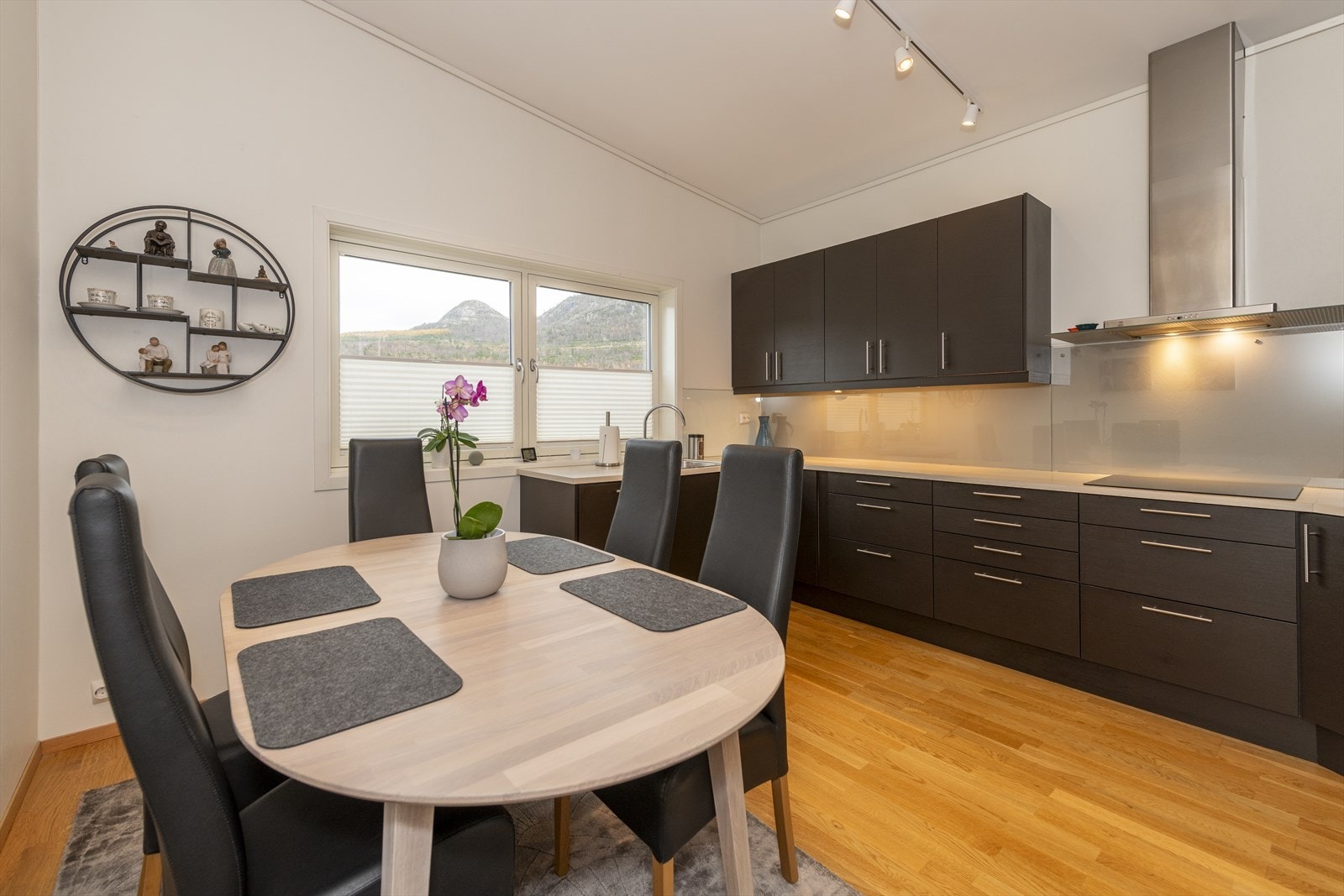 Kort vei fra kjøkken til spisebordet. Galleribilde