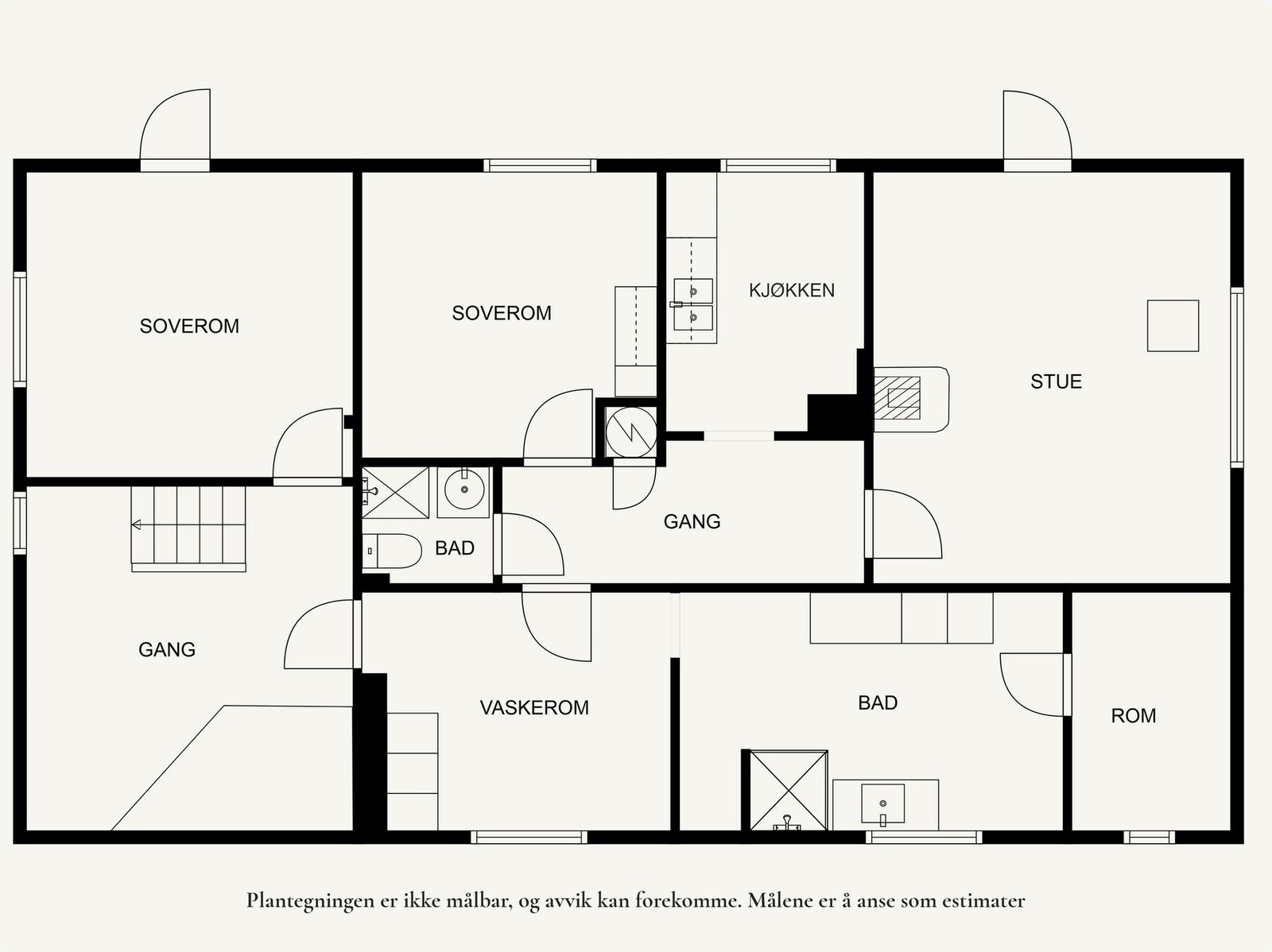 Plantegning underetasje. Galleribilde