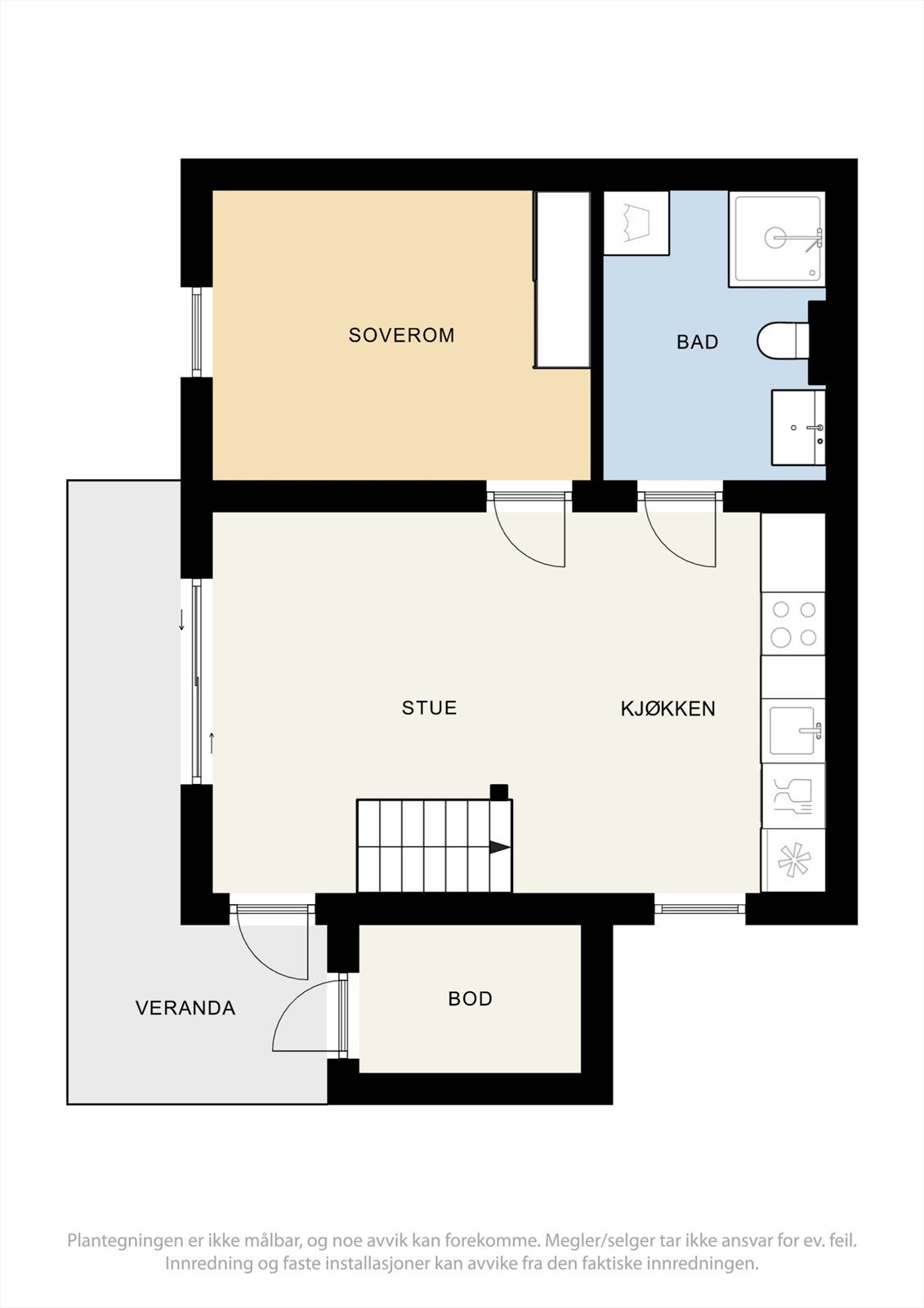 Plantegning 1.etg. Galleribilde