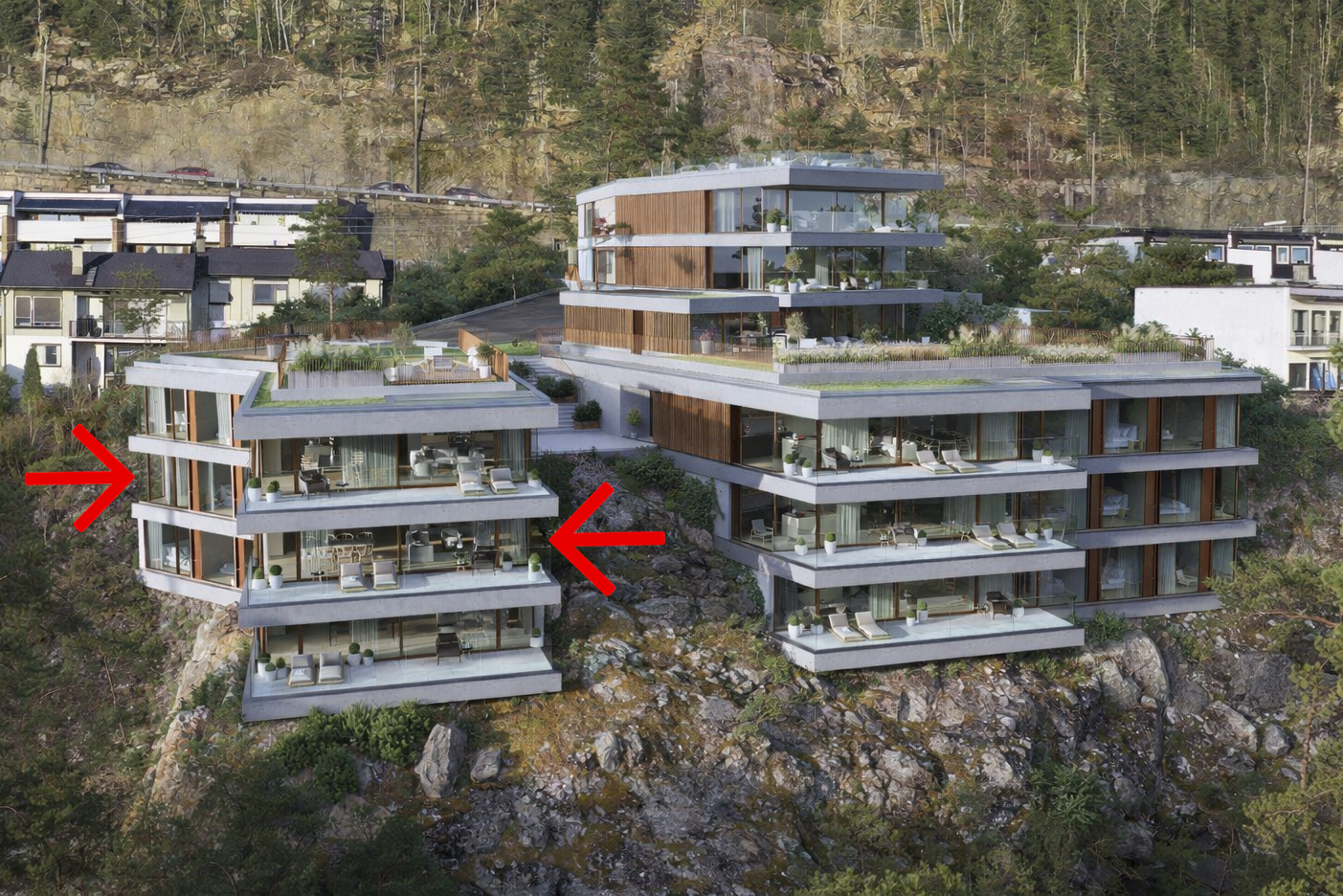 Leiligheten A2 ligger i 2.etg. og strekker seg over hele planet - flott utsikt fra alle oppholdsrom inkludert utsikt fra alle soverom! (Illustrasjonsbilde - forbehold om avvik) Galleribilde