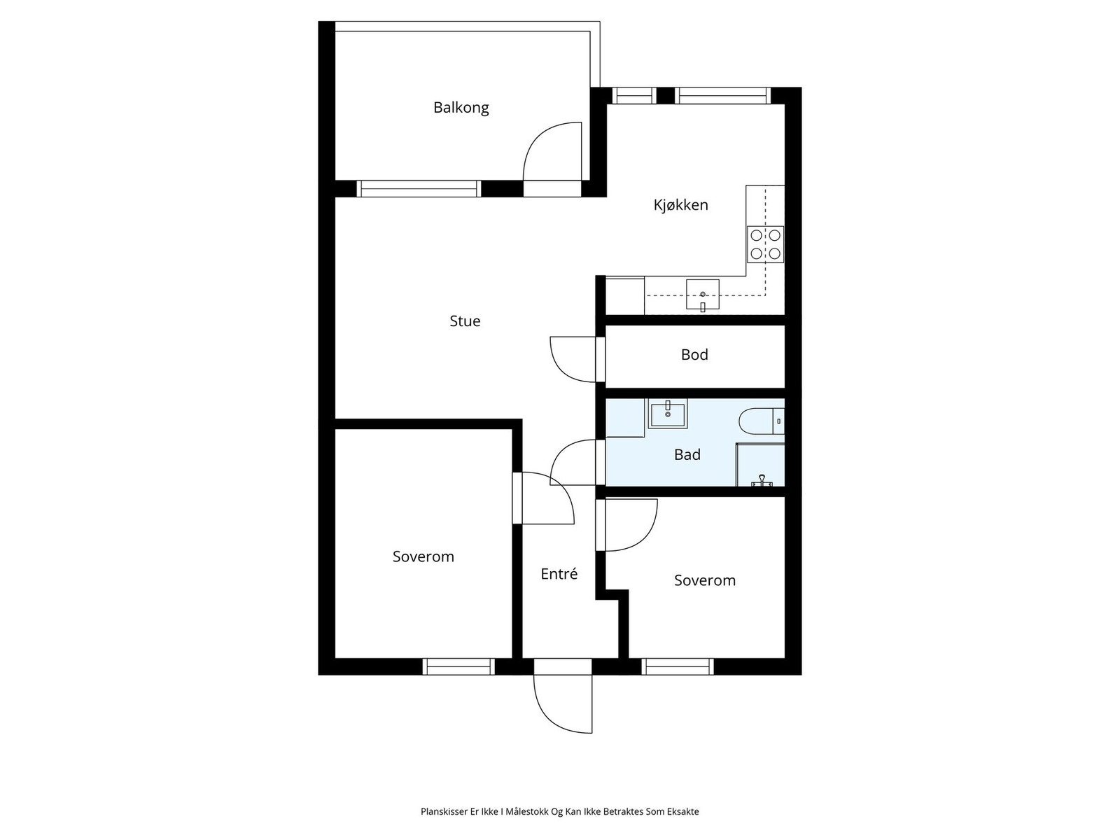 Plantegning, ikke målbar og avvik kan forekomme Galleribilde