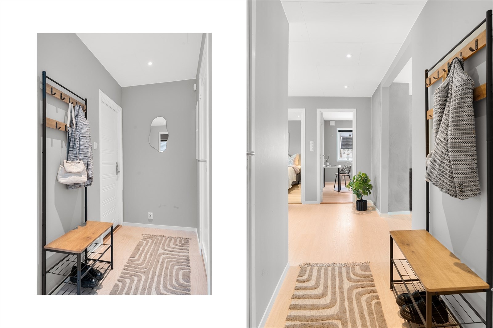 Entré med god plass til å henge av seg yttertøy Galleribilde