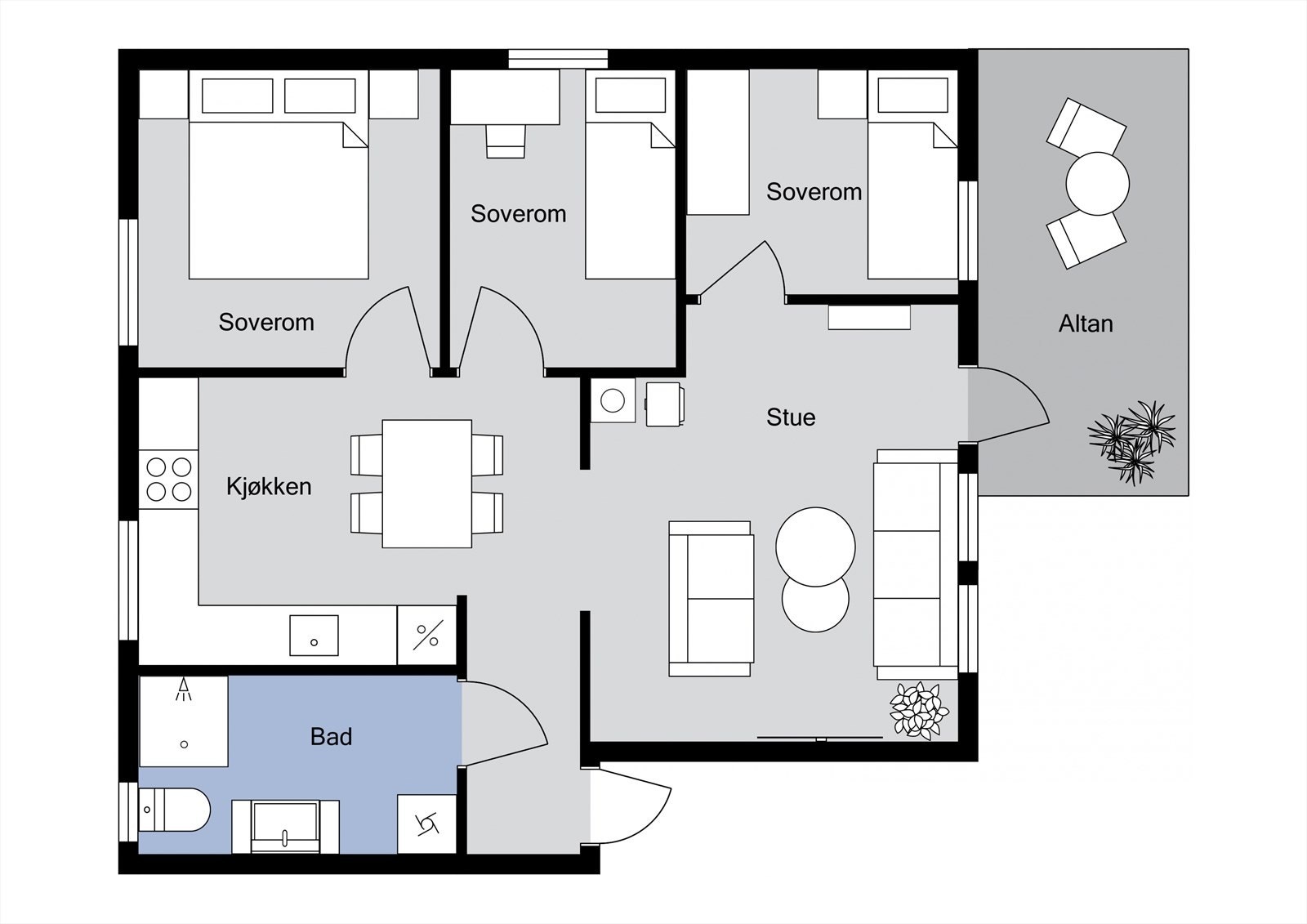 Plantegning - 1. etasje Galleribilde