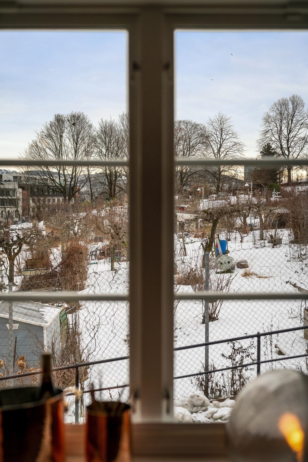 Ingen gjenboere på kjøkkensiden som har utsikt over Egebergløkka parsellhage Galleribilde