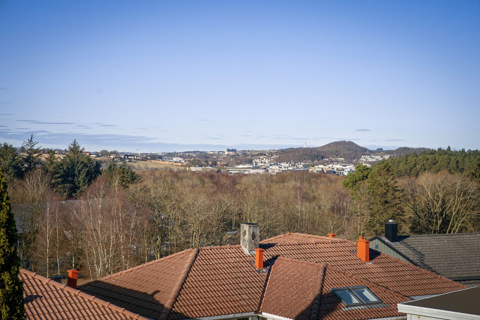 Utsikt helt til Ullandhaugtårnet. Luftig, åpent og trivelig. Galleribilde