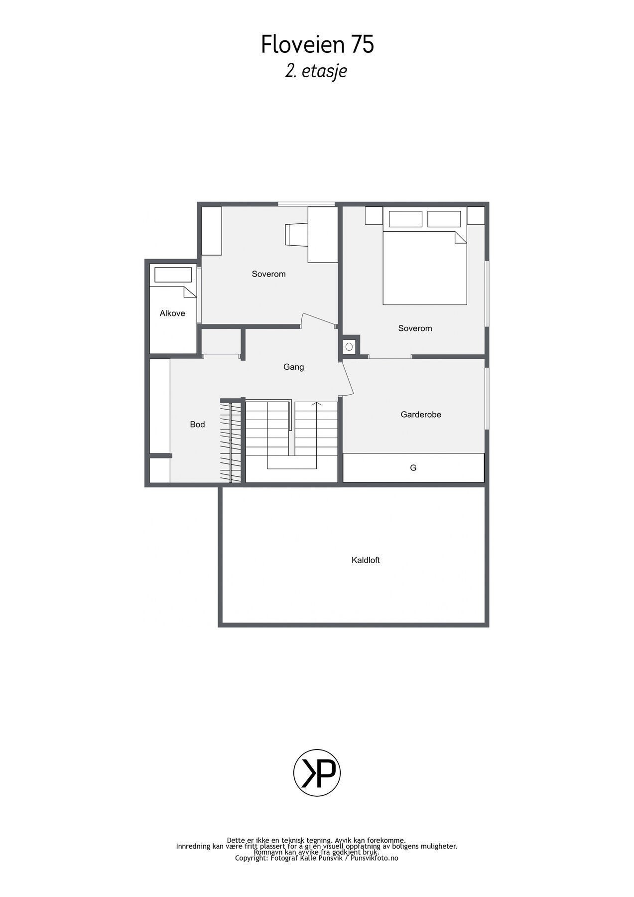 Plantegning Floveien 75 - 2D - 2etasje Galleribilde