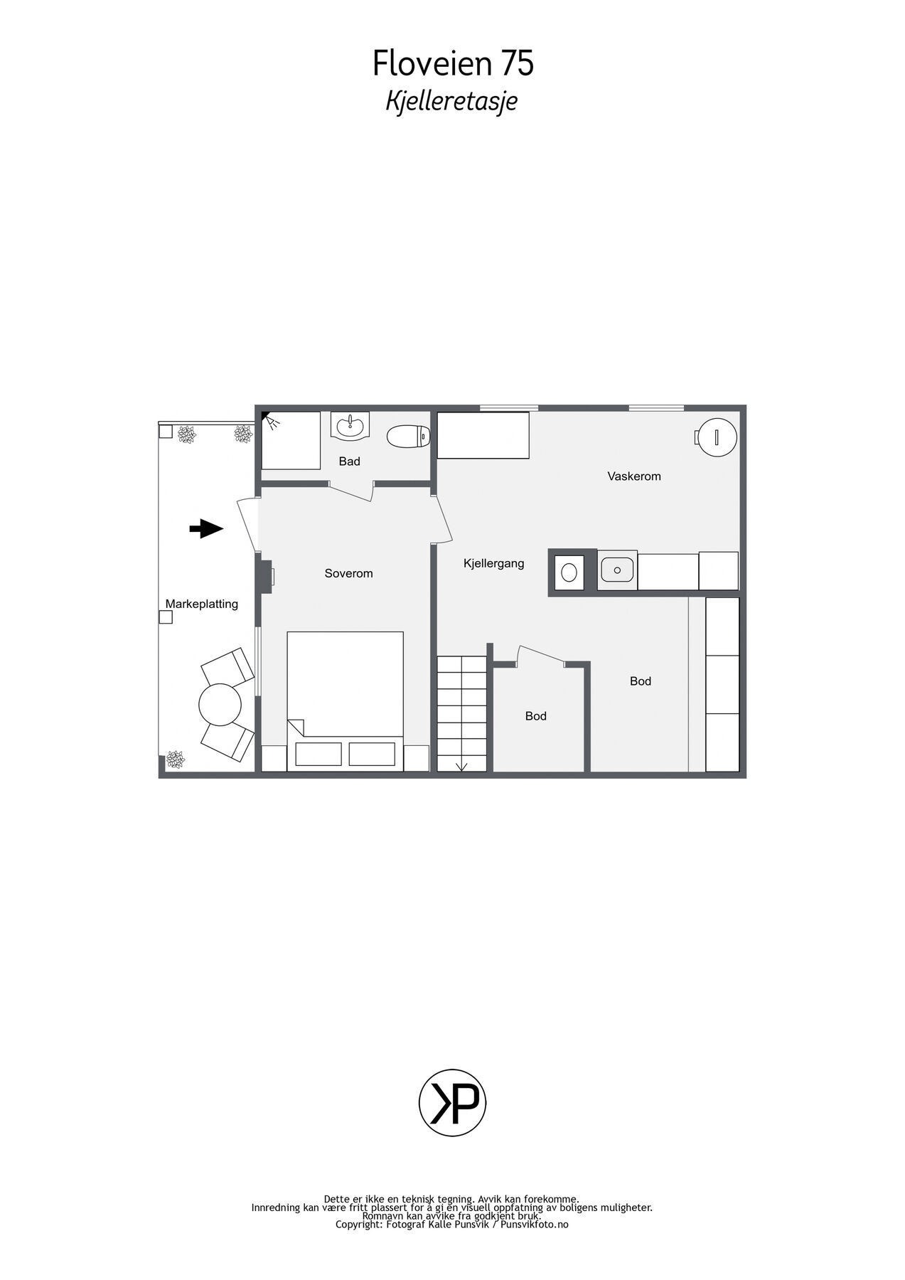 Plantegning kjeller Galleribilde