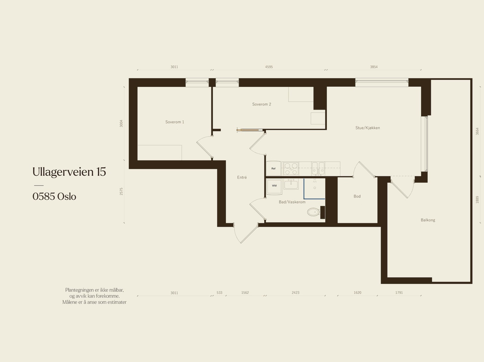 Høytliggende i 3. etasje (heis) med praktisk planløsning. Galleribilde