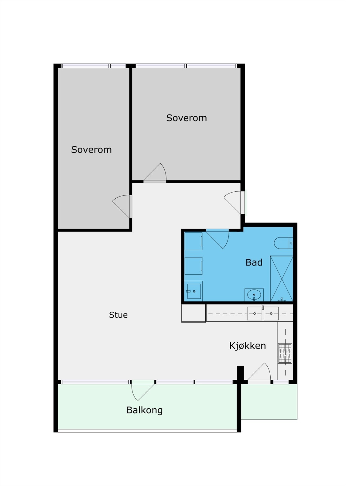4. etasje - Plantegning (Avvik kan forekomme). Galleribilde