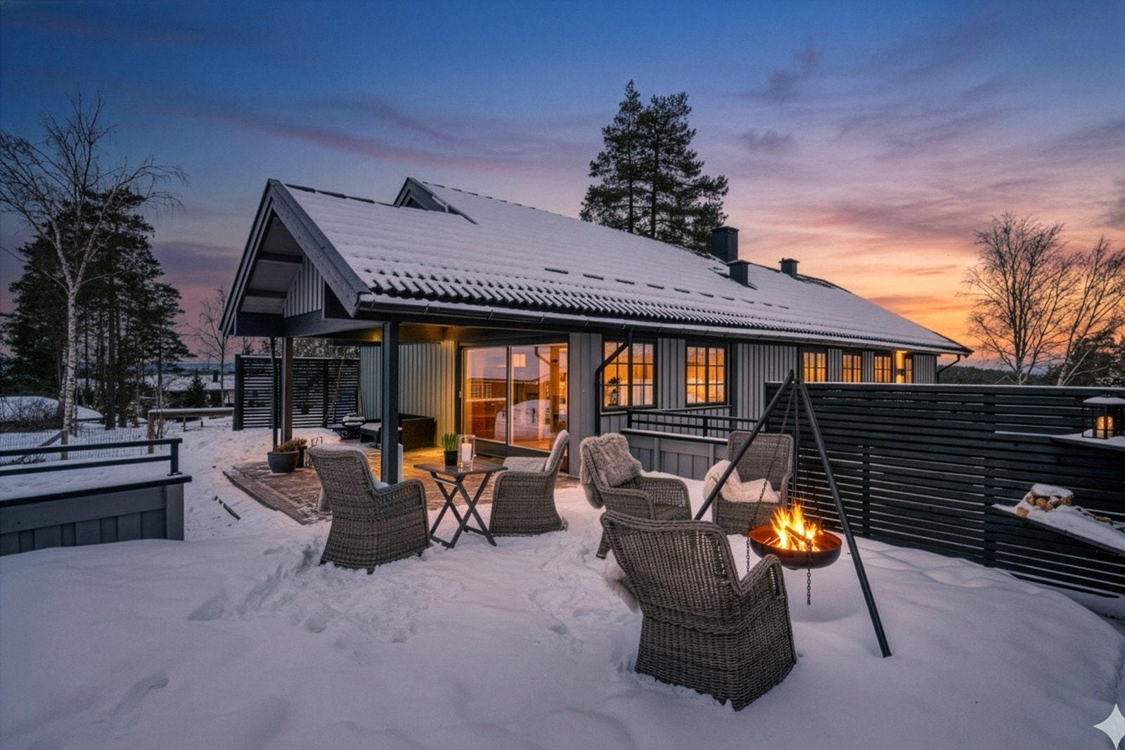 Usjenert og flott uteplass. Galleribilde