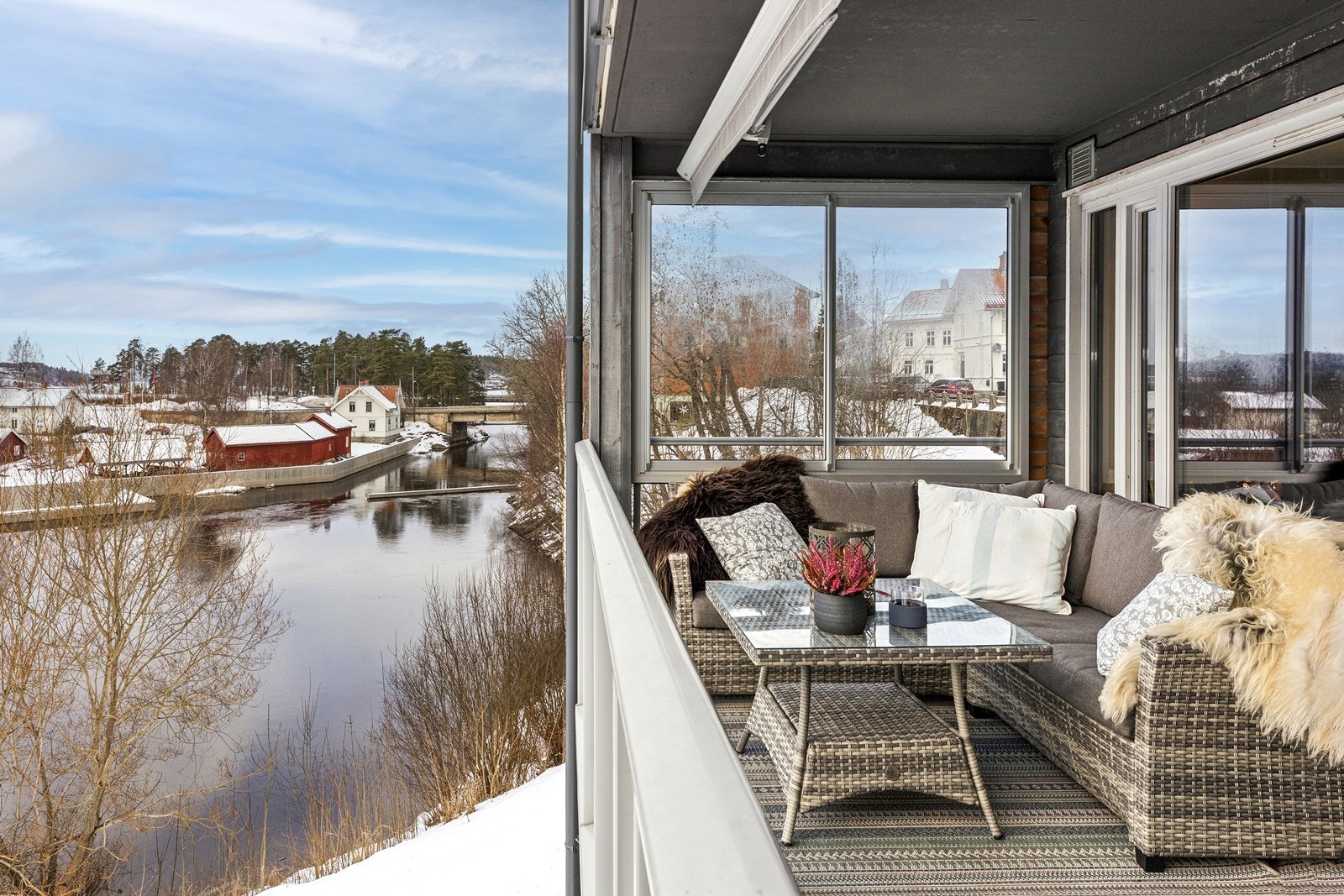 Vestvendt veranda med flott utsikt. Galleribilde