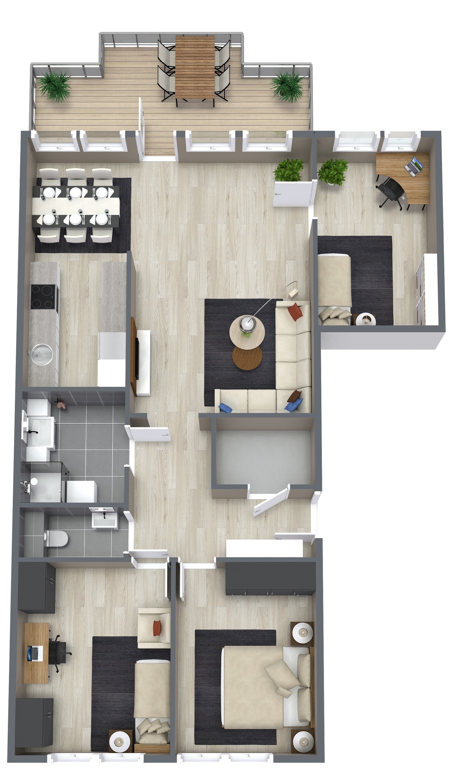 3-D plantegning. Galleribilde