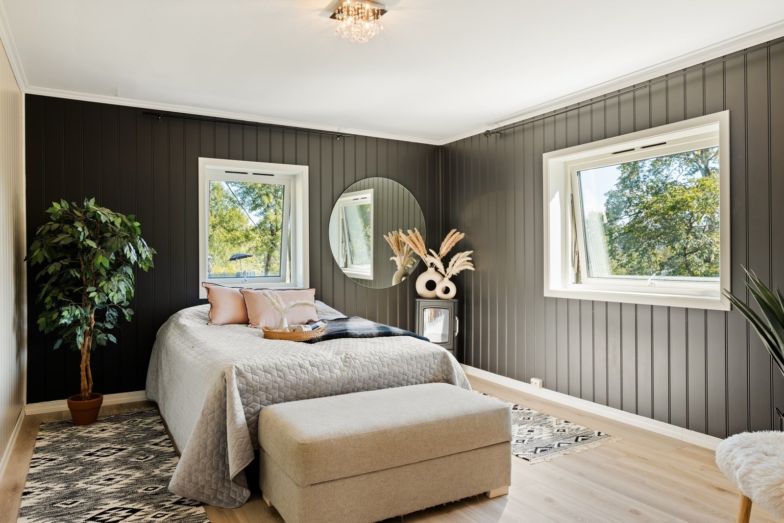 Her finner vi fire soverom Galleribilde