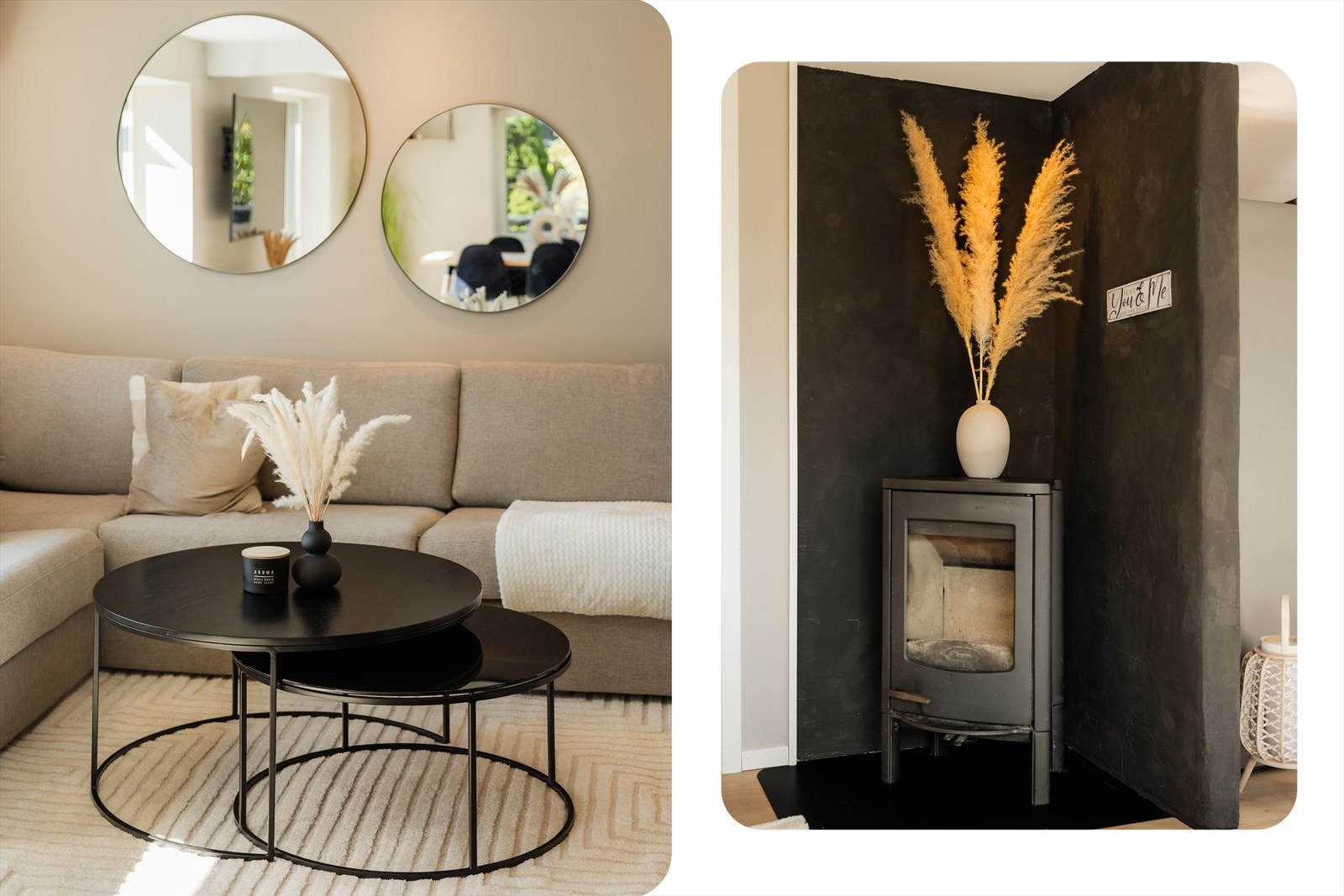 Peis og varmepumpe (ny i 2021) sørger for god oppvarming på kalde vinterdager Galleribilde