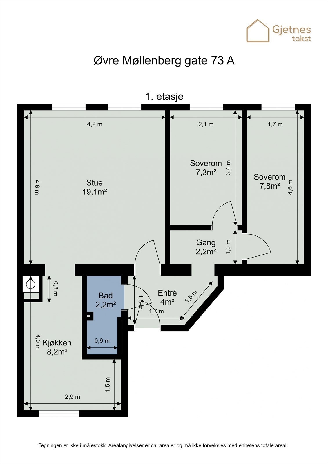Planskisse 1. etasje Galleribilde