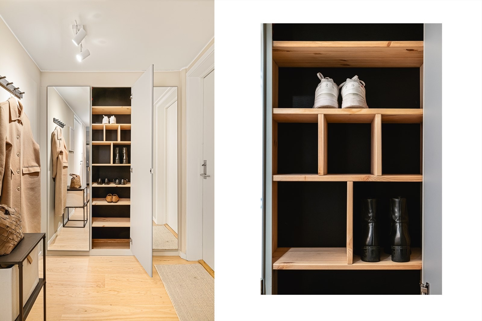 Det første som møter deg er en lys og praktisk entré med god plass til garderobeløsninger og oppheng av yttertøy. Galleribilde