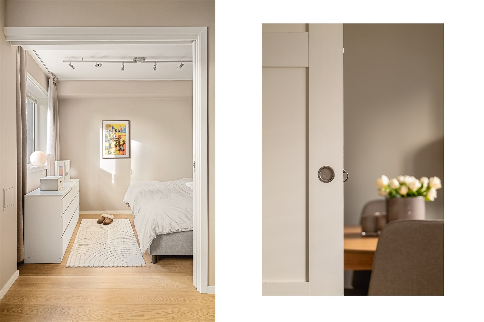 Soverommet er romslig og møbleringsvennlig, med plass til både dobbeltseng og garderobe. Galleribilde