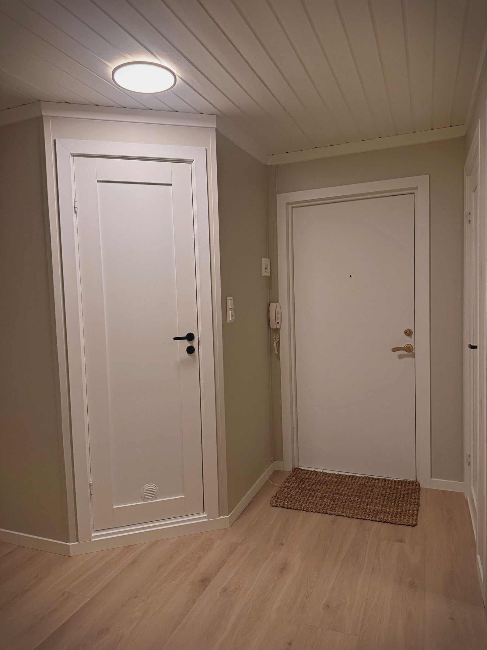 Romslig gang, med lagerplass i boden. Galleribilde