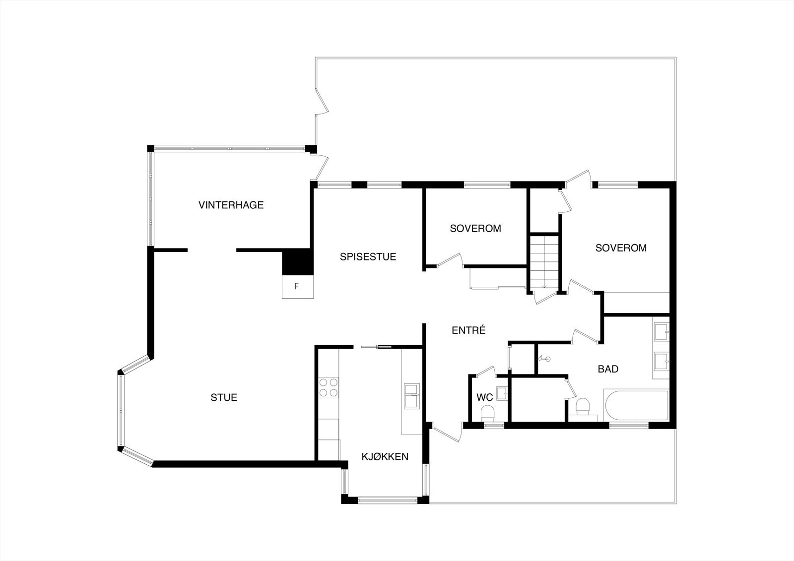 Planløsning 1.etasje Galleribilde
