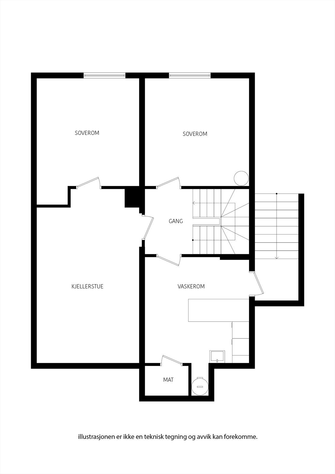 Plantegning for underetasjen Galleribilde
