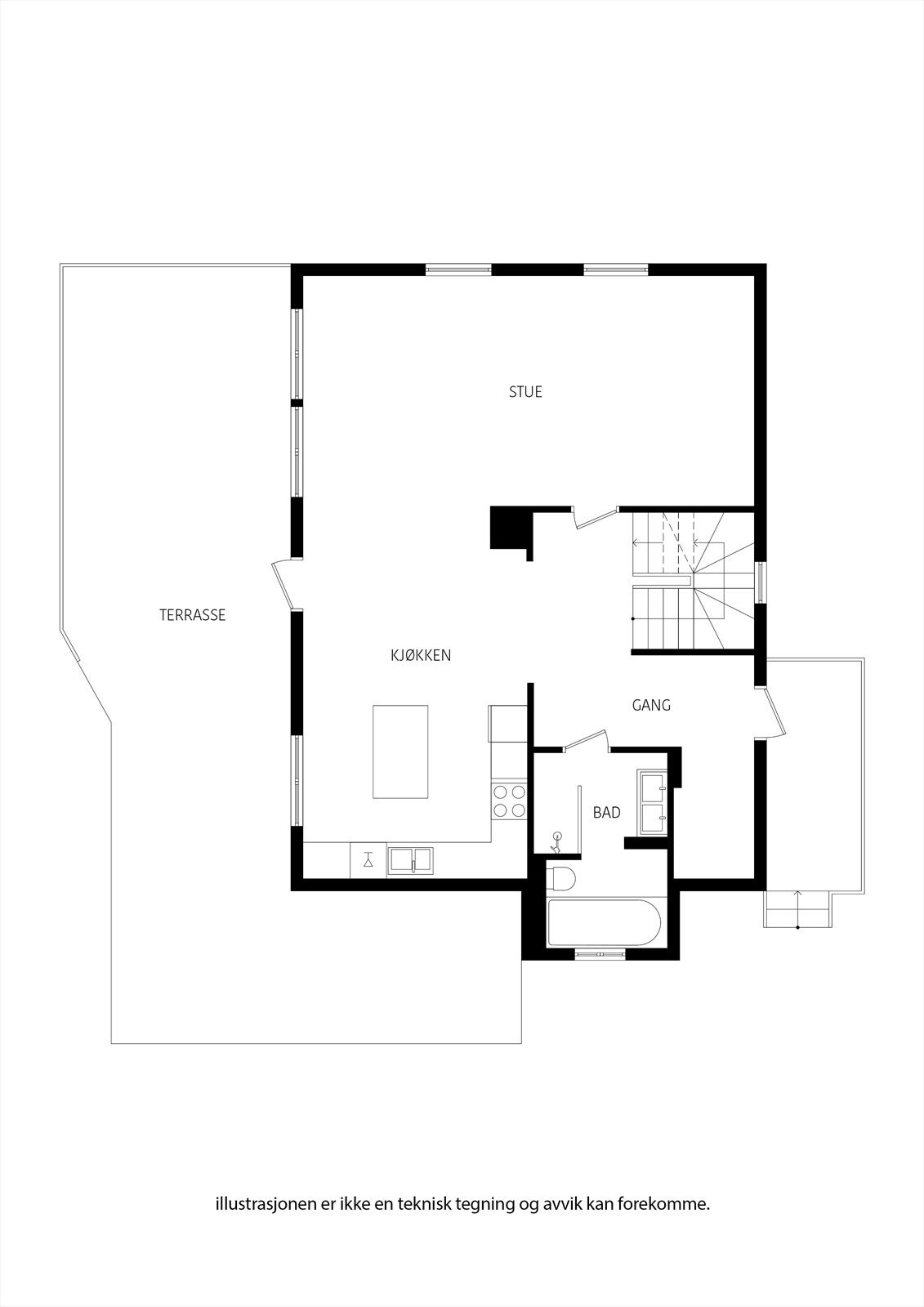 Plantegning for hovedetasjen Galleribilde